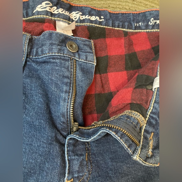 Eddie Bauer Flannel Lined Jeans Size 32x30 - Picture 9 of 15